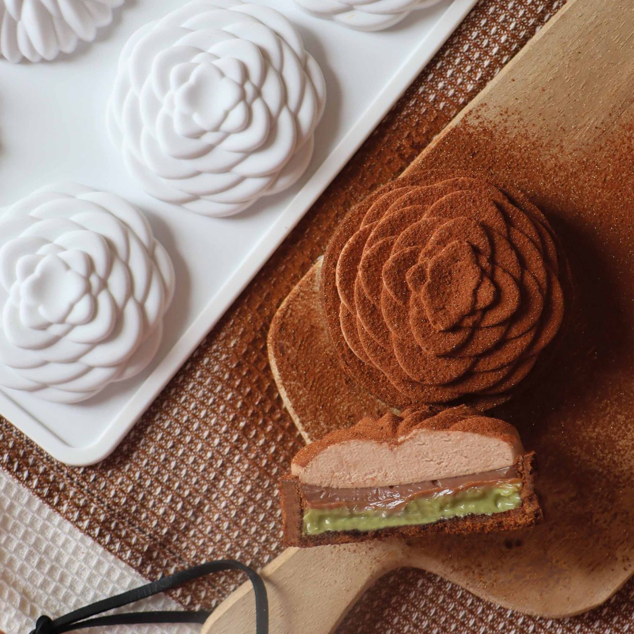 Tartelette chocolat pistaches Kadaïf - déco Saint Honoré - ScrapCooking